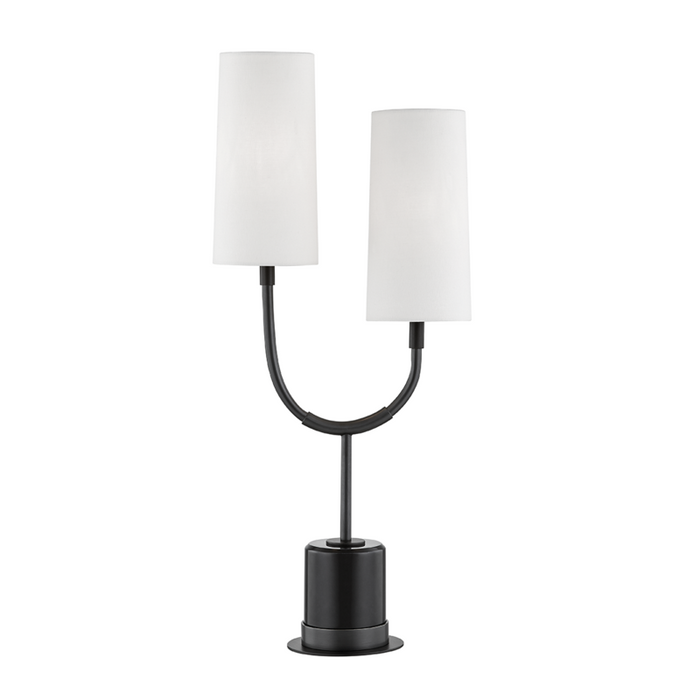 2 LIGHT MARBLE TABLE LAMP