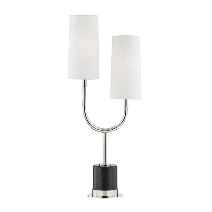 2 LIGHT MARBLE TABLE LAMP