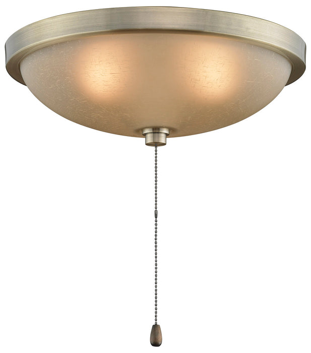 14" Low Profile Bowl Light Kit: Antique Brass