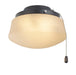 Low Profile Rounded Linen Glass Light Kit with Halogen