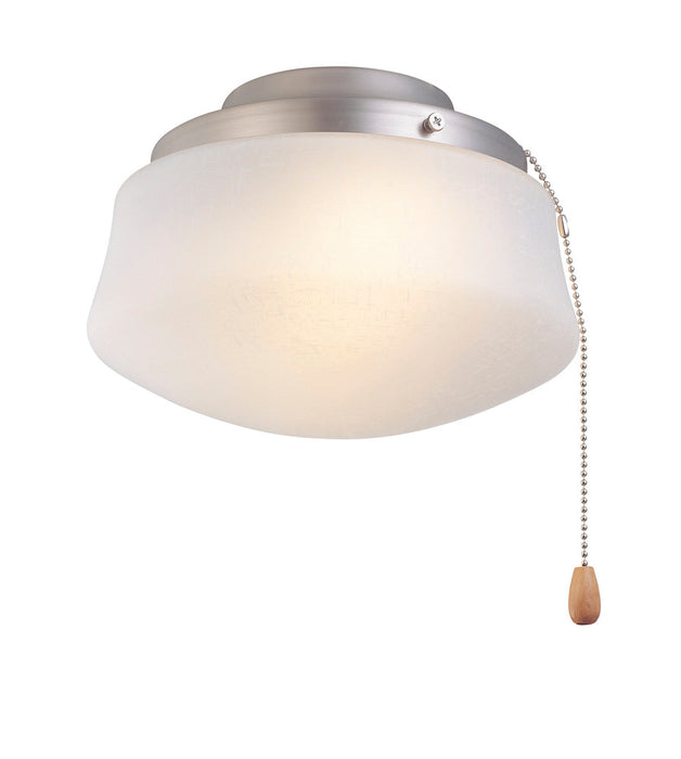 Low Profile Rounded Linen Glass Light Kit with Halogen