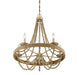 5-Light Chandelier in Natural Wood w/Rope