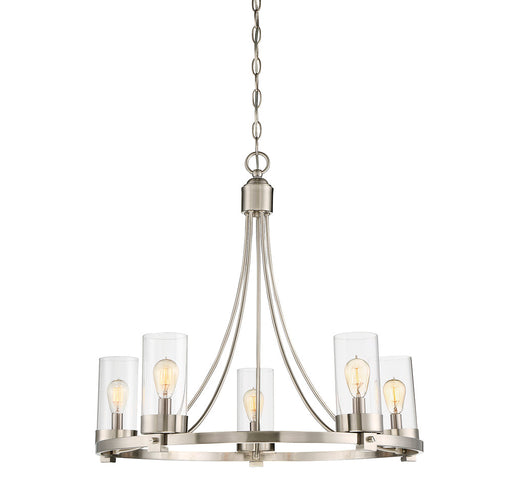 5-Light Chandelier in Brushed Nickel