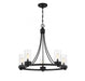 5-Light Chandelier in Matte Black