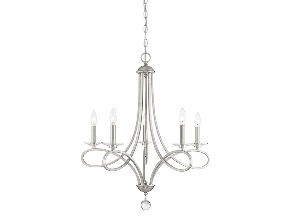 5-Light Chandelier in Brushed Nickel