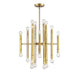 24-Light Chandelier in Natural Brass