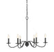 6-Light Chandelier in Aged Iron