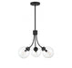 3-Light Chandelier in Matte Black