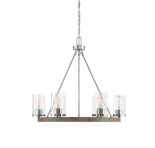 5-Light Chandelier in Greywood Chrome