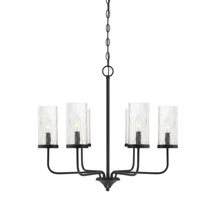 6-Light Chandelier in Matte Black