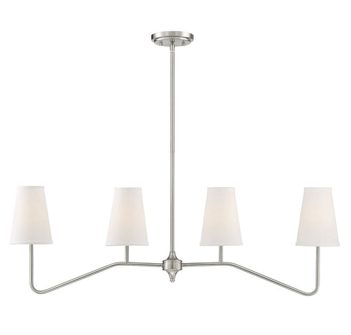 4-Light Chandelier in Brushed Nickel