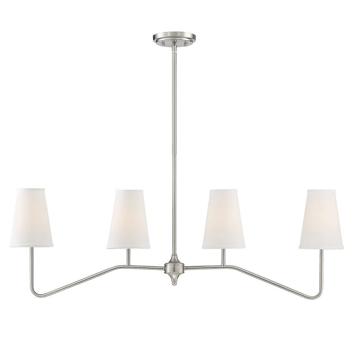 4-Light Chandelier in Brushed Nickel