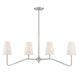 4-Light Chandelier in Brushed Nickel