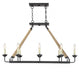 8-Light Chandelier in Matte Black