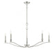 5-Light Chandelier in Polished Nickel