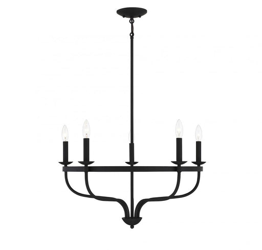 5-Light Chandelier in Matte Black