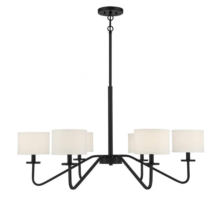 6-Light Chandelier in Matte Black