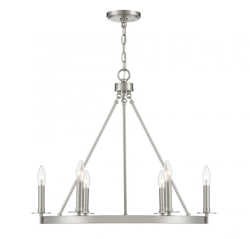 6-Light Chandelier in Brushed Nickel