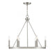 6-Light Chandelier in Brushed Nickel