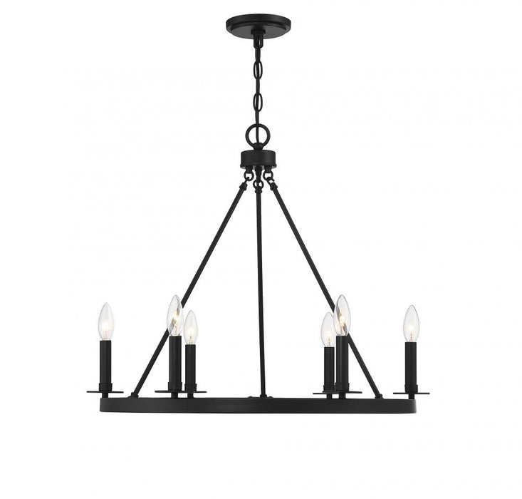 6-Light Chandelier in Matte Black