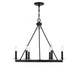 6-Light Chandelier in Matte Black