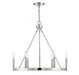 6-Light Chandelier in Polished Nickel