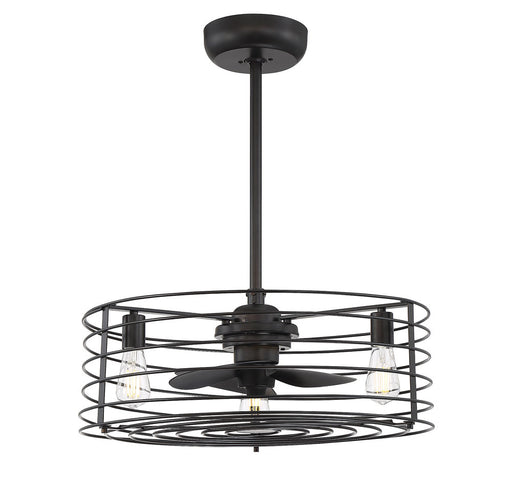 3-Light Fan D'lier in Oil Rubbed Bronze