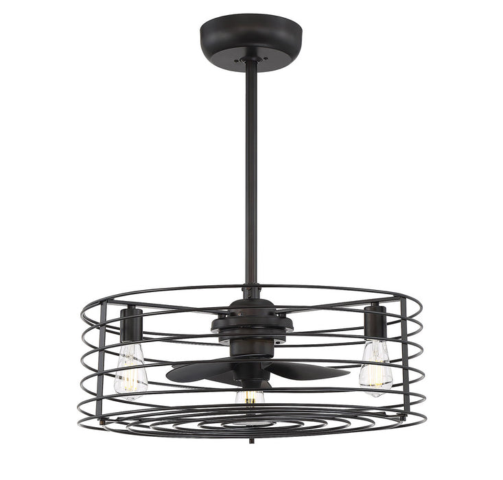 3-Light Fan D'lier in Oil Rubbed Bronze