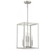 4-Light Pendant in Brushed Nickel