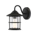 1-Light Outdoor Wall Sconce in Matte Black