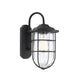 1-Light Outdoor Wall Sconce in Matte Black