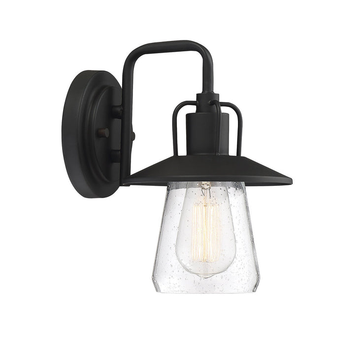 1-Light Outdoor Wall Sconce in Matte Black