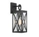 1-Light Outdoor Wall Sconce in Black