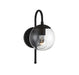 1-Light Outdoor Wall Sconce in Matte Black