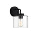 1-Light Outdoor Wall Sconce in Matte Black