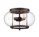 3-Light Outdoor Ceiling Light in Oil Rubbed Bronze