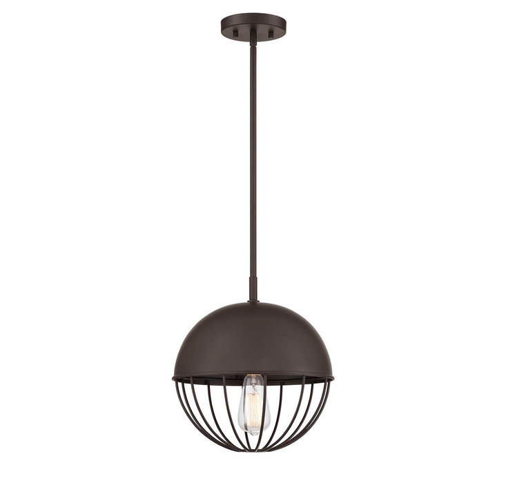 1-Light Outdoor Chandelier in Oil Rubbed Bronze