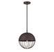 1-Light Outdoor Chandelier in Oil Rubbed Bronze