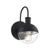 1-Light Outdoor Wall Sconce in Matte Black