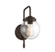 1-Light Outdoor Wall Sconce in Oil Rubbed Bronze