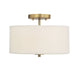 2-Light Ceiling Light in Natural Brass