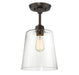 1-Light Ceiling Light in Oil Rubbed Bronze