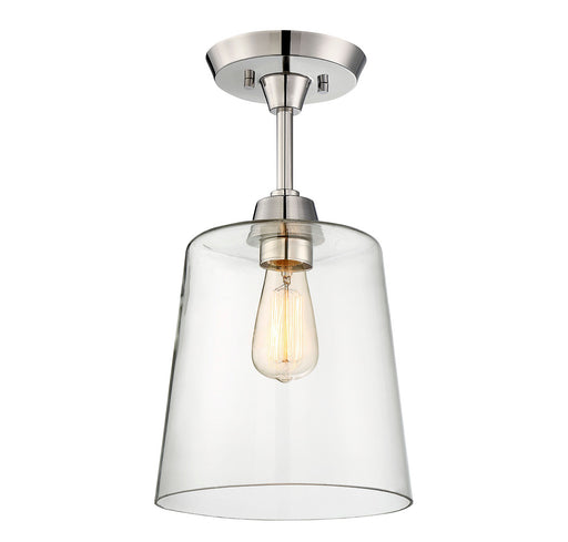 1-Light Ceiling Light in Polished Nickel