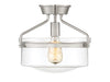 1-Light Ceiling Light in Brushed Nickel