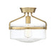 1-Light Ceiling Light in Natural Brass