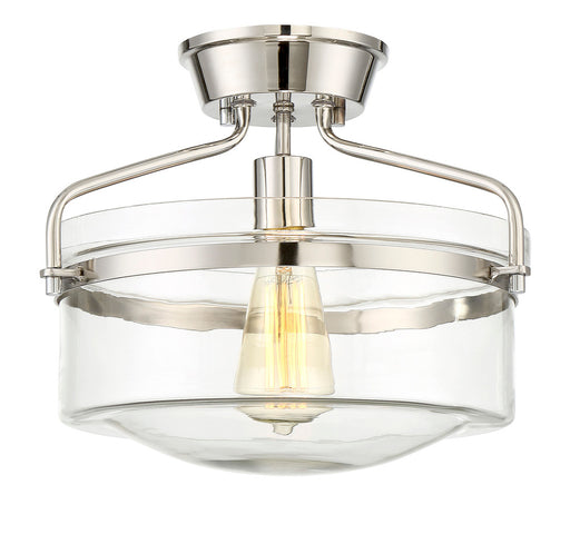 1-Light Ceiling Light in Polished Nickel