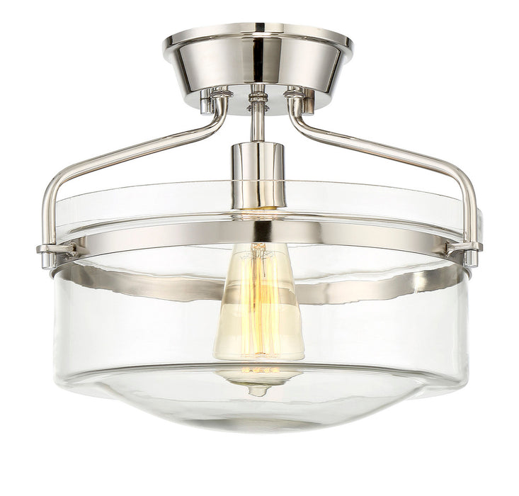 1-Light Ceiling Light in Polished Nickel