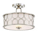 2-Light Ceiling Light in Polished Nickel