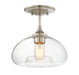 1-Light Ceiling Light in Brushed Nickel