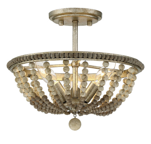 3-Light Ceiling Light in Burnished Silver